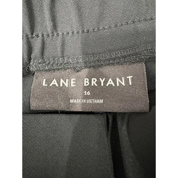 Lane Bryant Jogger Pants Womens 16 Black Tapered Zip Pocket Stretch Casual NWT - Picture 2 of 11